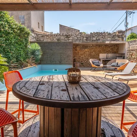 Maison De Village En Pierre Piscine - 8 Personnes Villa Lansargues